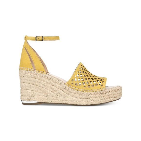 FRANCO SARTO Womens Yellow 1" Platform Calabria Wedge Shoes 9 M - Picture 2 of 4